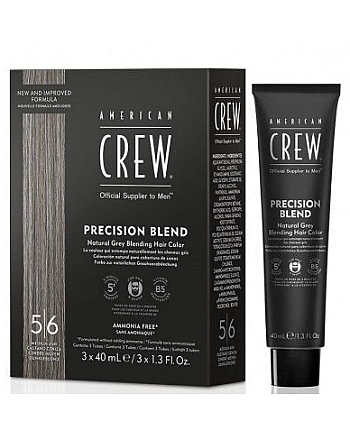 American Crew Precision Blend - Камуфляж для седых волос, Средний пепельный 5/6, 3*40 мл - hairs-russia.ru